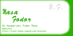 masa fodor business card